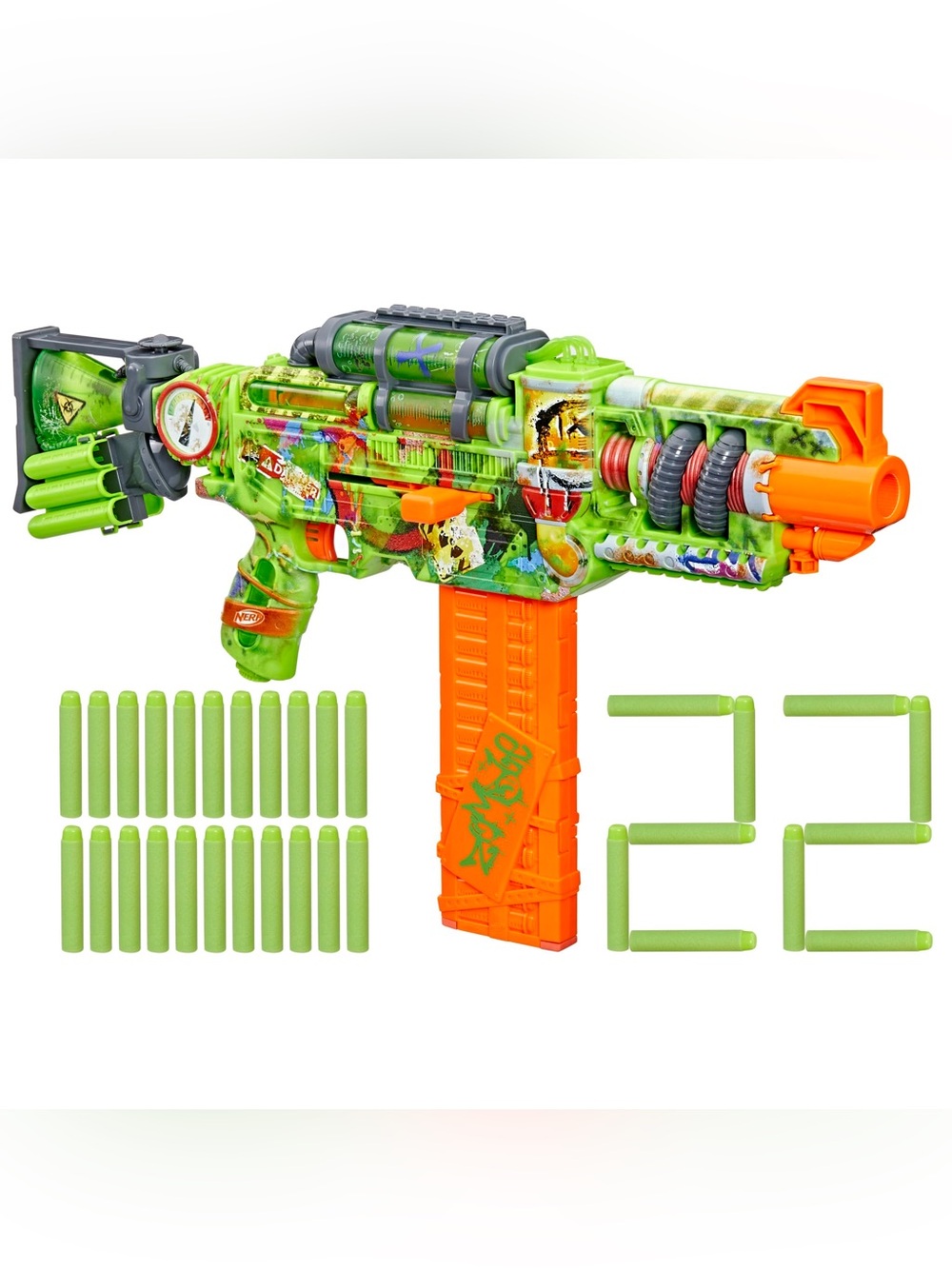 Green & Orange Foam Dart Blaster Toy - Kids Toy